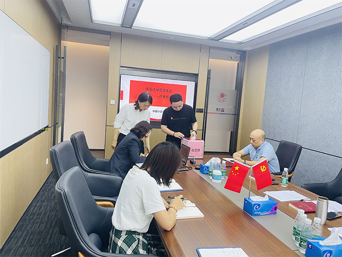 华银小贷党支部召开换届选举党员大会暨组织生活会