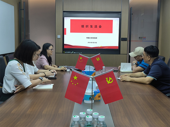华银小贷党支部召开组织生活会
